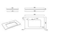 фото PL2.SG50008220R/80 Спец. изделие декоративное для раковин, встраиваемых сверху Монте Тиберио 80 см, белый натуральный КЕРАМА МАРАЦЦИ
