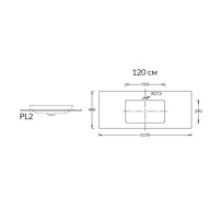 фото PL2.SG507100R/120 Спец. изделие декоративное из керамогранита Монте Тиберио 120, серое КЕРАМА МАРАЦЦИ
