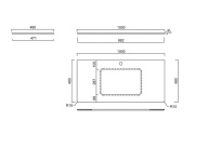 фото PL3.SG50008220R/100 Спец. изделие декоративное для раковин, встраиваемых снизу Монте Тиберио 100 см, белый натуральный КЕРАМА МАРАЦЦИ