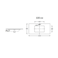 фото PL3.VT93/100 Спец. изделие декоративное из керамогранита Риальто 100, серое КЕРАМА МАРАЦЦИ