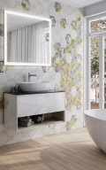 фото PLB.M.100.1/WHT Тумба Plaza Modern/Плаза Модерн подвесная 100 белый 1 ящик + полка КЕРАМА МАРАЦЦИ