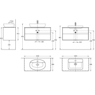 фото PLB.M.100.2/WHT.V Тумба Plaza Modern/Плаза Модерн подвесная 100, 2 ящика, белая глянцевая КЕРАМА МАРАЦЦИ
