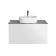 фото PLB.M.100.2/WHT.V Тумба Plaza Modern/Плаза Модерн подвесная 100, 2 ящика, белая глянцевая КЕРАМА МАРАЦЦИ