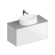 фото PLB.M.100.2/WHT.V Тумба Plaza Modern/Плаза Модерн подвесная 100, 2 ящика, белая глянцевая КЕРАМА МАРАЦЦИ