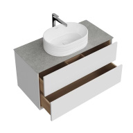 фото PLB.M.100.2/WHT.V Тумба Plaza Modern/Плаза Модерн подвесная 100, 2 ящика, белая глянцевая КЕРАМА МАРАЦЦИ