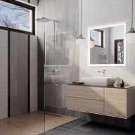 фото PLB.M.120.3/OAK.O Тумба Plaza Modern/Плаза Модерн подвесная 120 дуб орегон 3 ящика КЕРАМА МАРАЦЦИ
