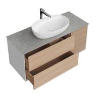 фото PLB.M.120.3/OAK.V Тумба Plaza Modern/Плаза Модерн подвесная 120 дуб виченца 3 ящика КЕРАМА МАРАЦЦИ