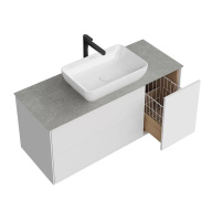 фото PLB.M.120.3/WHT.V Тумба Plaza Modern/Плаза Модерн подвесная 120, 3 ящика, белая глянцевая КЕРАМА МАРАЦЦИ