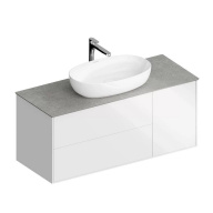 фото PLB.M.120.3/WHT.V Тумба Plaza Modern/Плаза Модерн подвесная 120, 3 ящика, белая глянцевая КЕРАМА МАРАЦЦИ
