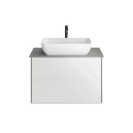 фото PLB.M.80.2/WHT.V Тумба Plaza Modern/Плаза Модерн подвесная 80, 2 ящика, белая глянцевая КЕРАМА МАРАЦЦИ