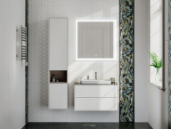 фото PLB.M.80.2/WHT Тумба Plaza Modern/Плаза Модерн подвесная 80 белый 2 ящика КЕРАМА МАРАЦЦИ