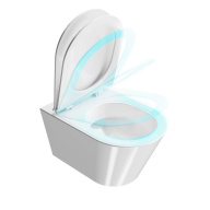 фото PLMR.seat.02/WHT Сиденье Plaza Modern/Плаза Модерн для подвесного унитаза, белое глянцевое КЕРАМА МАРАЦЦИ