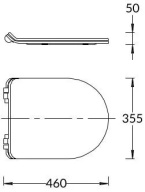 фото PLMR.seat.02/WHT Сиденье Plaza Modern/Плаза Модерн для подвесного унитаза, белое глянцевое КЕРАМА МАРАЦЦИ