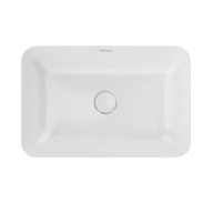 фото PLR.wb.55q Раковина Plaza/Плаза накладная 55, прямоугольная, белая глянцевая КЕРАМА МАРАЦЦИ