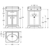 фото PO.60.1/WHT Тумба Pompei/Помпеи напольная с ящиком и дверцами 60, белая глянцевая КЕРАМА МАРАЦЦИ