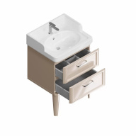 фото PO.M.60.2/CAM Тумба Pompei/Помпеи напольная с 2 ящиками 60, камео бежевый глянцевый КЕРАМА МАРАЦЦИ