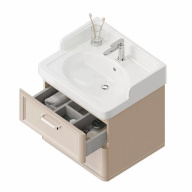 фото PO.M.60.2/CAM Тумба Pompei/Помпеи напольная с 2 ящиками 60, камео бежевый глянцевый КЕРАМА МАРАЦЦИ