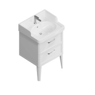 фото PO.M.60.2/WHT Тумба Pompei/Помпеи напольная с 2 ящиками 60, белая глянцевая КЕРАМА МАРАЦЦИ