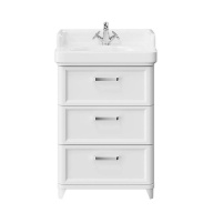 фото PO.M.60.3/WHT Тумба Pompei/Помпеи напольная с 3 ящиками 60, белая глянцевая КЕРАМА МАРАЦЦИ