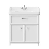 фото PO.M.80.1/WHT Тумба Pompei/Помпеи напольная с ящиком и дверцами 80, белая глянцевая КЕРАМА МАРАЦЦИ