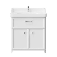 фото PO.M.80.1/WHT Тумба Pompei/Помпеи напольная с ящиком и дверцами 80, белая глянцевая КЕРАМА МАРАЦЦИ