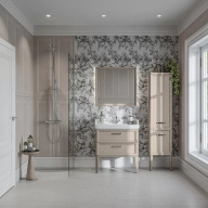 фото PO.M.80.2/CAM Тумба Pompei/Помпеи напольная с 2 ящиками 80, камео бежевый глянцевый КЕРАМА МАРАЦЦИ