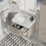 фото PO.M.80.2/CAM Тумба Pompei/Помпеи напольная с 2 ящиками 80, камео бежевый глянцевый КЕРАМА МАРАЦЦИ