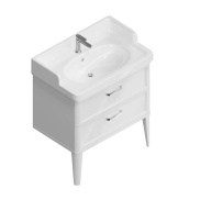 фото PO.M.80.2/WHT Тумба Pompei/Помпеи напольная с 2 ящиками 80, белая глянцевая КЕРАМА МАРАЦЦИ