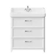 фото PO.M.80.3/WHT Тумба Pompei/Помпеи напольная с 3 ящиками 80, белая глянцевая КЕРАМА МАРАЦЦИ