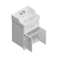 фото PO.N.60.1/WHT Тумба Pompei/Помпеи напольная с ящиком и дверцами 60, белая глянцевая КЕРАМА МАРАЦЦИ