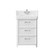 фото PO.N.60.3/WHT Тумба Pompei/Помпеи напольная с 3 ящиками 60, белая глянцевая КЕРАМА МАРАЦЦИ