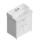 фото PO.N.80.1/WHT Тумба Pompei/Помпеи напольная с ящиком и дверцами 80, белая глянцевая КЕРАМА МАРАЦЦИ