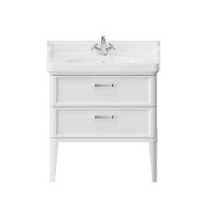 фото PO.N.80.2/WHT Тумба Pompei/Помпеи напольная с 2 ящиками 80, белая глянцевая КЕРАМА МАРАЦЦИ