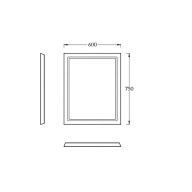 фото PO.mi.60/WHT Зеркало Pompei/Помпеи 60, белое глянцевое КЕРАМА МАРАЦЦИ