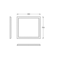 фото PO.mi.80/WHT Зеркало Pompei/Помпеи 80, белое глянцевое КЕРАМА МАРАЦЦИ