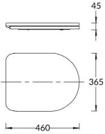 фото PO.seat.01/BLK Сиденье Pompei/Помпеи для напольного унитаза, черное глянцевое КЕРАМА МАРАЦЦИ