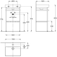 фото PRO.50.01/BLK.M Структура металлическая Pro/Про напольная 50, черная матовая КЕРАМА МАРАЦЦИ