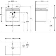 фото PRO.50.02/BLK.M Структура металлическая Pro/Про подвесная 50, черная матовая КЕРАМА МАРАЦЦИ