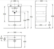 PRO.50.2/WHT Тумба Pro/Про подвесная 2 ящика 50, белая матовая КЕРАМА МАРАЦЦИ фото PRO.50.2/WHT Тумба Pro/Про подвесная 2 ящика 50, белая матовая КЕРАМА МАРАЦЦИ