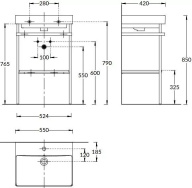 фото PRO.55.01/BLK.M Металлическая структура Pro/Про 55 напольная, черная матовая КЕРАМА МАРАЦЦИ