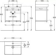 фото PRO.55.02/BLK.M Металлическая структура Pro/Про 55 подвесная, черная матовая КЕРАМА МАРАЦЦИ