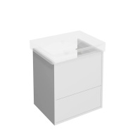 фото PRO.55.2/WHT.M Тумба Pro/Про подвесная 2 ящика 55, белая матовая КЕРАМА МАРАЦЦИ