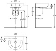 фото PRO.hcol.02 Полупьедестал Pro/Про подвесной, белый глянцевый КЕРАМА МАРАЦЦИ