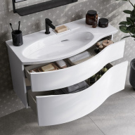 RV.100Lh/WHT.M Тумба Riva/Рива 100 см левая, белая матовая КЕРАМА МАРАЦЦИ фото RV.100Lh/WHT.M Тумба Riva/Рива 100 см левая, белая матовая КЕРАМА МАРАЦЦИ