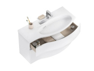 RV.100Rh/WHT.M Тумба Riva/Рива 100 см правая, белая матовая КЕРАМА МАРАЦЦИ фото RV.100Rh/WHT.M Тумба Riva/Рива 100 см правая, белая матовая КЕРАМА МАРАЦЦИ