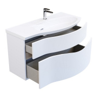 RV.100Rh/WHT.M Тумба Riva/Рива 100 см правая, белая матовая КЕРАМА МАРАЦЦИ фото RV.100Rh/WHT.M Тумба Riva/Рива 100 см правая, белая матовая КЕРАМА МАРАЦЦИ