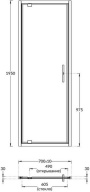 VE.70.PD.CR Душевая дверь Vetro/Ветро, распашная, 70х195, хром КЕРАМА МАРАЦЦИ фото VE.70.PD.CR Душевая дверь Vetro/Ветро, распашная, 70х195, хром КЕРАМА МАРАЦЦИ
