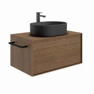 фото VE.NN.wb.50/BLK.M Раковина ARTBASIN Vento/АртБэйзин Венто 50 см черная матовая КЕРАМА МАРАЦЦИ