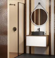 фото VE.NN.wb.50/BLK.M Раковина ARTBASIN Vento/АртБэйзин Венто 50 см черная матовая КЕРАМА МАРАЦЦИ
