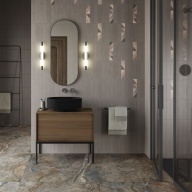 фото VE.wb.50/BLK.M Раковина ARTBASIN Vento/АртБэйзин Венто накладная 50, черная матовая КЕРАМА МАРАЦЦИ